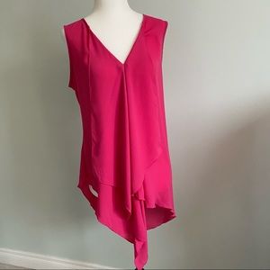 VENUS Pink Ruffle Front Blouse